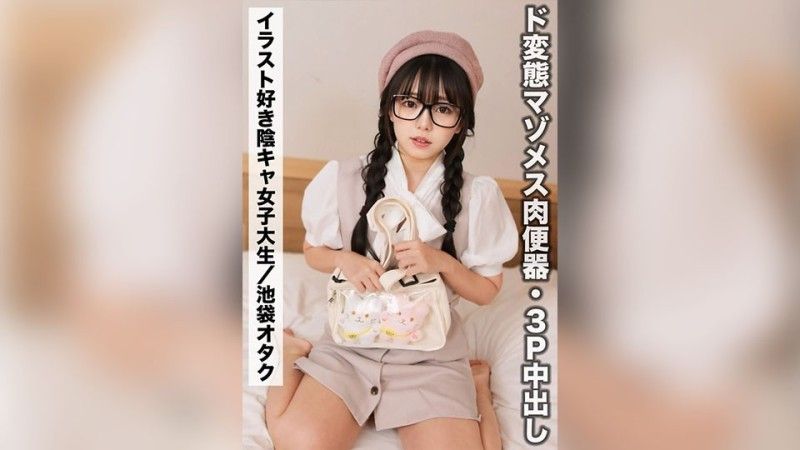Riorio (21 years old/B cup) [A geeky college student whose hobby is drawing illustrations] A super perverted masochistic female sex slave,3P [I tried connecting with a girl on SNS!]
